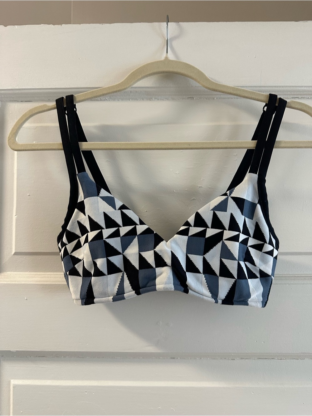 Seafolly Geometric Triangle Print bikini - Black/blue/white